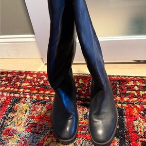 Mango Elegant Black Women's Riding Boots